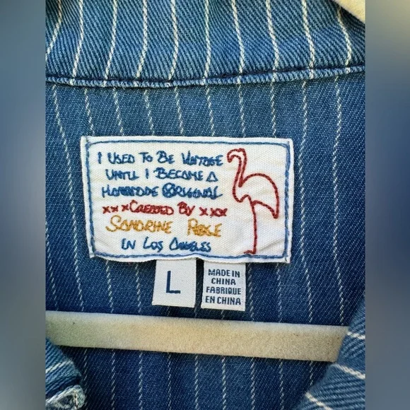 Sandrine Rose x Free People indigo striped jumpsuit - Picture 3 of 7